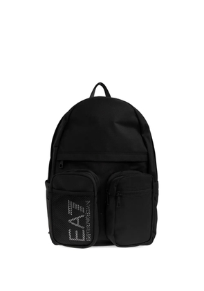 Ea7 Emporio Armani pocket logo backpack - Black