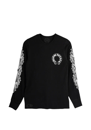 Chrome Hearts horseshoe floral thermal T-shirt - Black