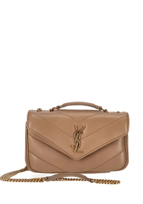 Saint Laurent mini Loulou chain-strap crossbody bag - Neutrals