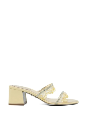 René Caovilla 50mm embellished sandals - Yellow