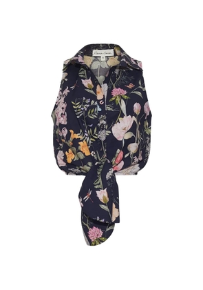 Cara Cara Highland tie-detail blouse - Blue