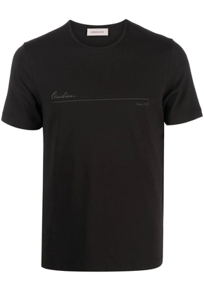 Corneliani logo print jersey T-shirt - Black