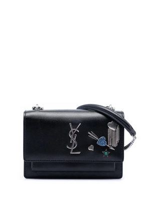 Saint Laurent Pre-Owned 2017 Mini Calfskin Monogram Lucky Charms Sunset Wallet on Chain crossbody bag - Black