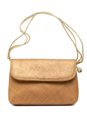 Bottega Veneta Pre-Owned 20th Century Metallic Raffia Intrecciato shoulder bag - Brown