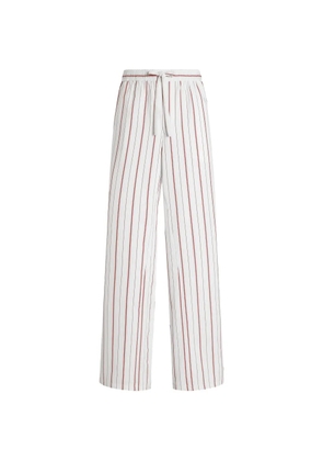 Dolce & Gabbana striped drawstring trousers - White