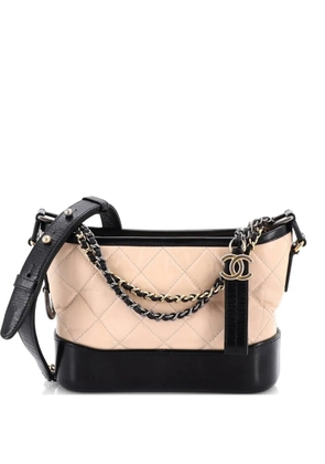 CHANEL Pre-Owned Gabrielle Quilted Aged Calfskin Small hobo bag - Black