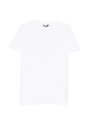Balmain logo-patched crew neck T-shirts - White