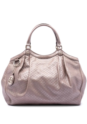 Gucci Pre-Owned 2016-2025 Large Metallic Microguccissima Sukey tote bag - Pink
