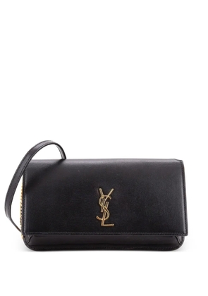 Saint Laurent Pre-Owned Classic Monogram Phone Holder Shoulder Bag Leather crossbody bag - Black