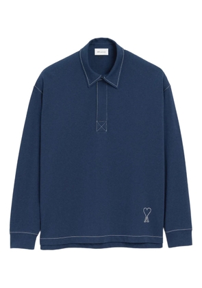 AMI Paris Ami De Coeur logo polo shirt - Blue