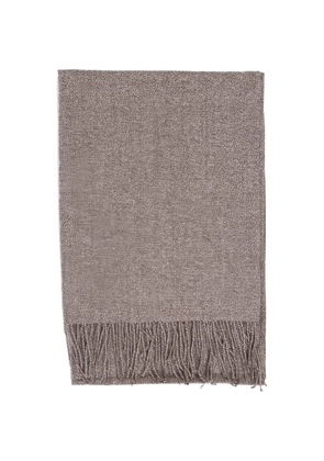 GOIA printed fringed scarf - Neutrals