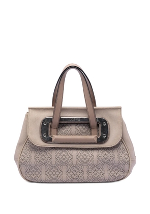 Loewe Pre-Owned 2008 Anagram Coated Canvas Kite satchel - Brown