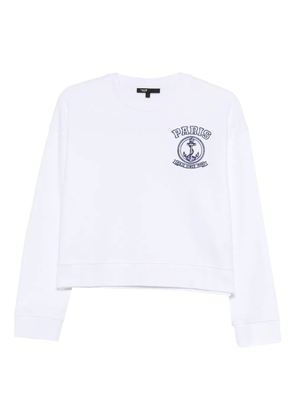 Maje embroidered-motif sweatshirt - White
