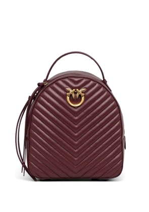 PINKO Love chevron backpack - Red