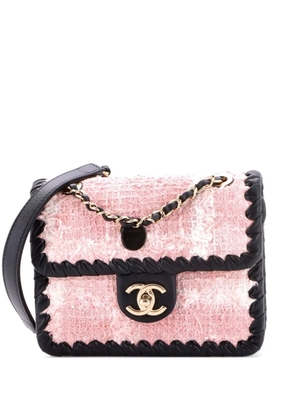 CHANEL Pre-Owned My Own Frame Flap Bag Quilted Tweed with Braided Calfskin Mini crossbody bag - Pink