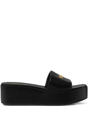 Versace 55 mm Logo platform mules - Black