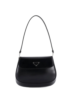 Prada Pre-Owned Cleo Flap Shoulder Bag Spazzolato Leather Small hobo bag - Black