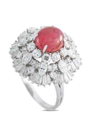 LB Exclusive diamond and ruby ring - Silver