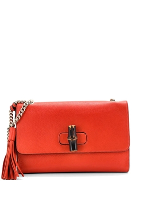 Gucci Pre-Owned Miss Bamboo Leather Medium shoulder bag - Orange