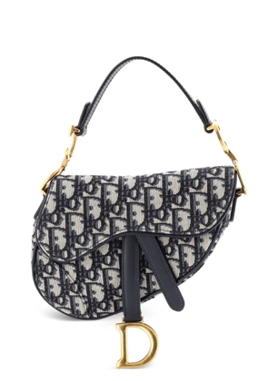 Christian Dior Pre-Owned Saddle Handbag Oblique Canvas Mini shoulder bag - Blue