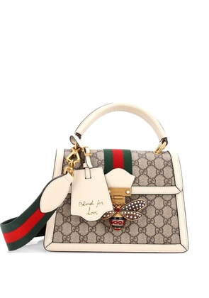 Gucci Pre-Owned Queen Margaret Top Handle Bag GG Coated Canvas with Leather Small satchel - Brown