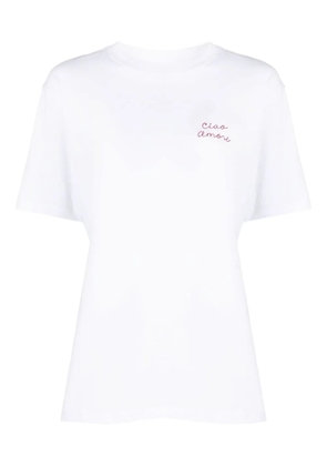 Giada Benincasa embroidered cotton T-shirt - White