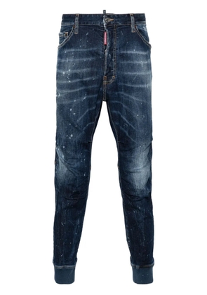 DSQUARED2 distressed slim-fit track jeans - Blue