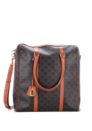 Celine Pre-Owned Boston Bag Triomphe Coated Canvas Vertical handbag - Brown