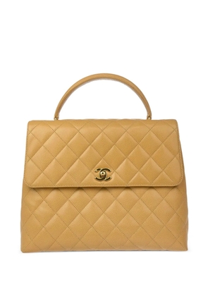 CHANEL Pre-Owned 1998s medium quilted top handle bag - Neutrals