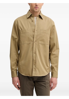 BOSS buttoned chest-pocket shirt - Neutrals