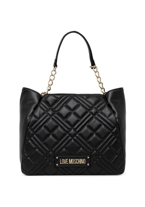 Love Moschino quilted chain tote bag - Black