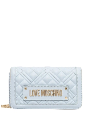 Love Moschino quilted chain-strap cross body bag - Blue