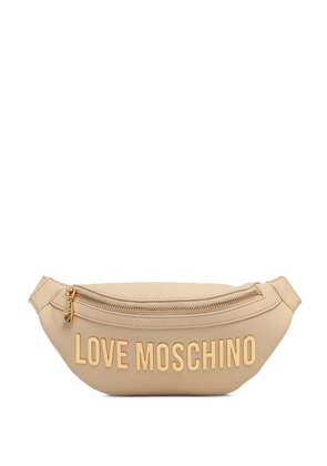 Love Moschino logo-detail buckle belt bag - Neutrals