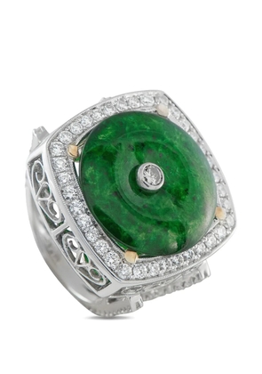LB Exclusive diamond and jade ring - Silver