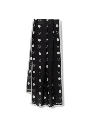Moschino printed silk scarf - Black