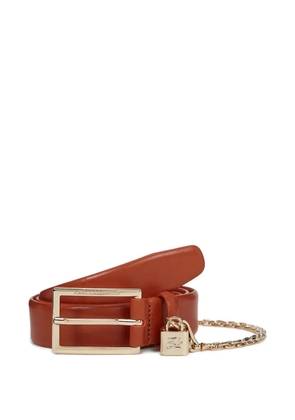 Karl Lagerfeld padlock-detail belt - Red