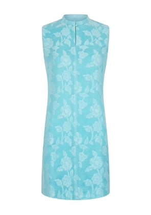 Shanghai Tang jacquard mini dress - Blue