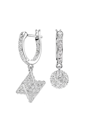 Swarovski Dextera geometric embellished earrings - Silver
