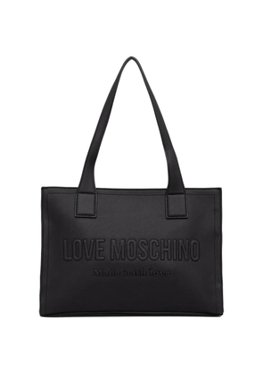Love Moschino embossed-logo tote bag - Black
