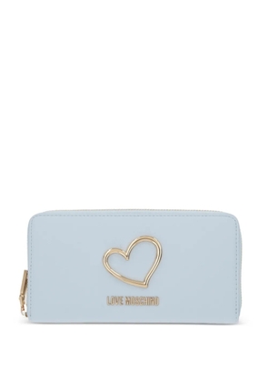 Love Moschino heart-motif zip wallet - Blue