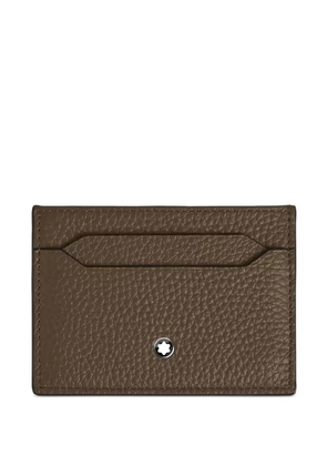 Montblanc dove grey leather card holder - Brown