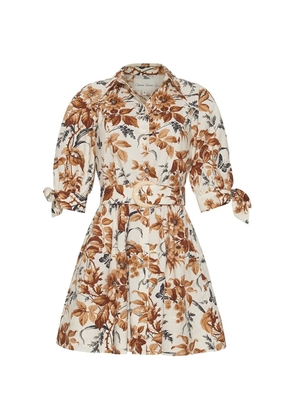 Cara Cara Caro floral-print belted dress - Neutrals
