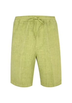 120% Lino drawstring bermuda shorts - Green