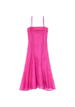 GANNI straps A-line midi dress - Pink