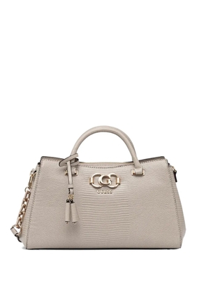 GUESS USA Salinge lizard-effect chain tote bag - Neutrals
