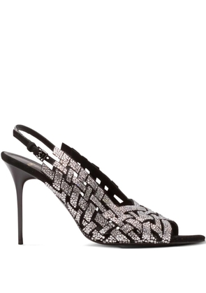 Balmain rhinestone-detail sandals - Black