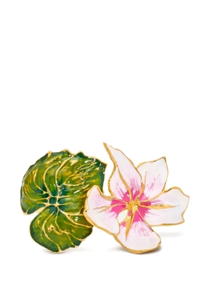 Oscar de la Renta leaf floral bracelet - Gold