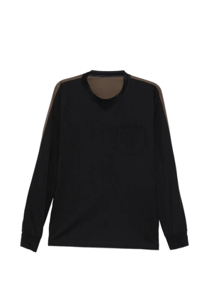 sacai colour-block pocket T-shirt - Blue