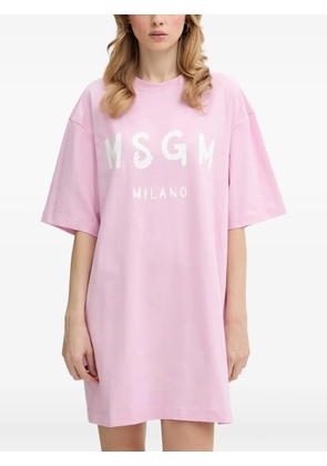MSGM logo-detail mini dress - Pink