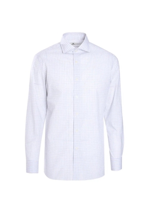 Luigi Borrelli long-sleeve check-pattern shirt - White